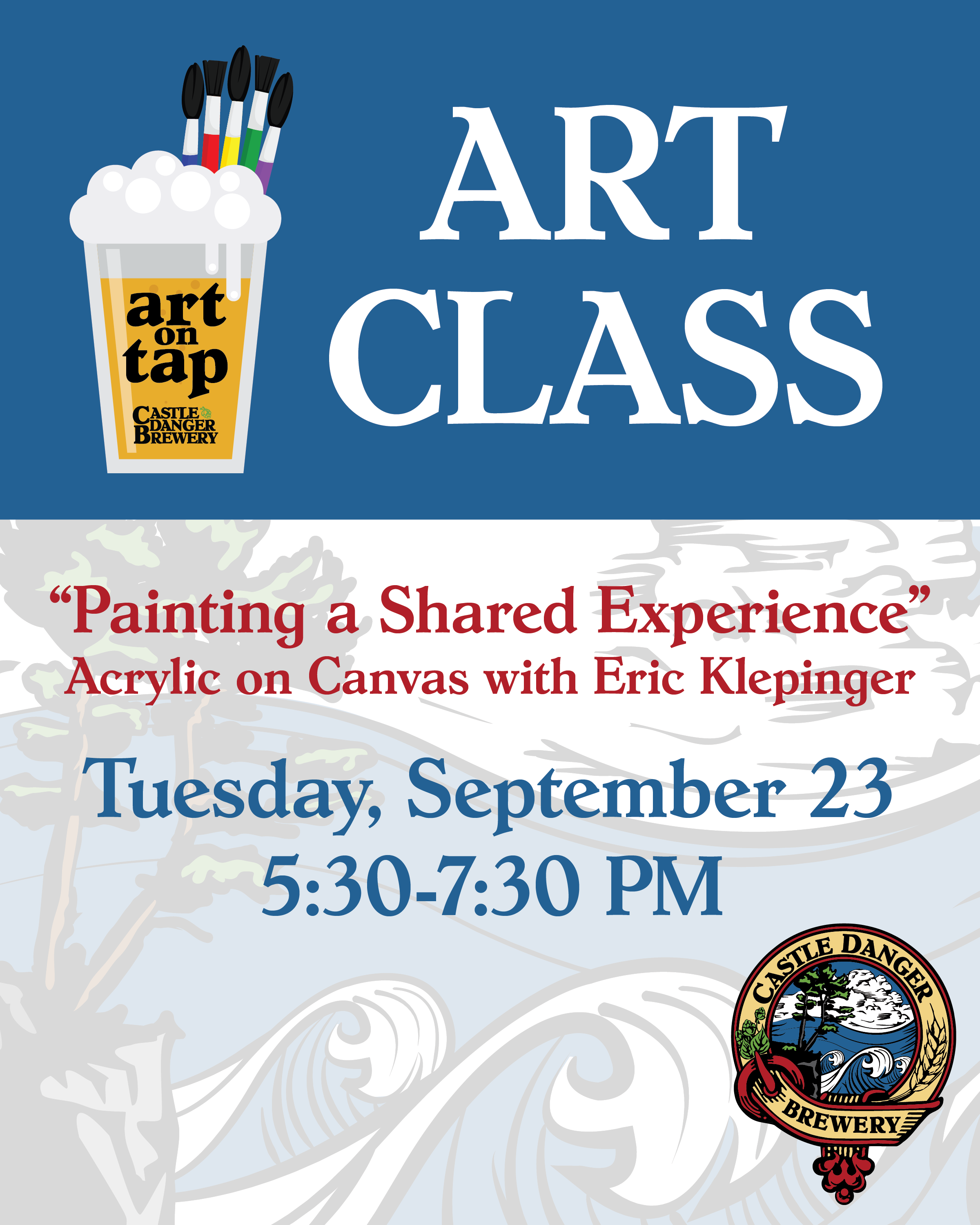 Art on Tap Art Class 9.23.25_Social Graphic