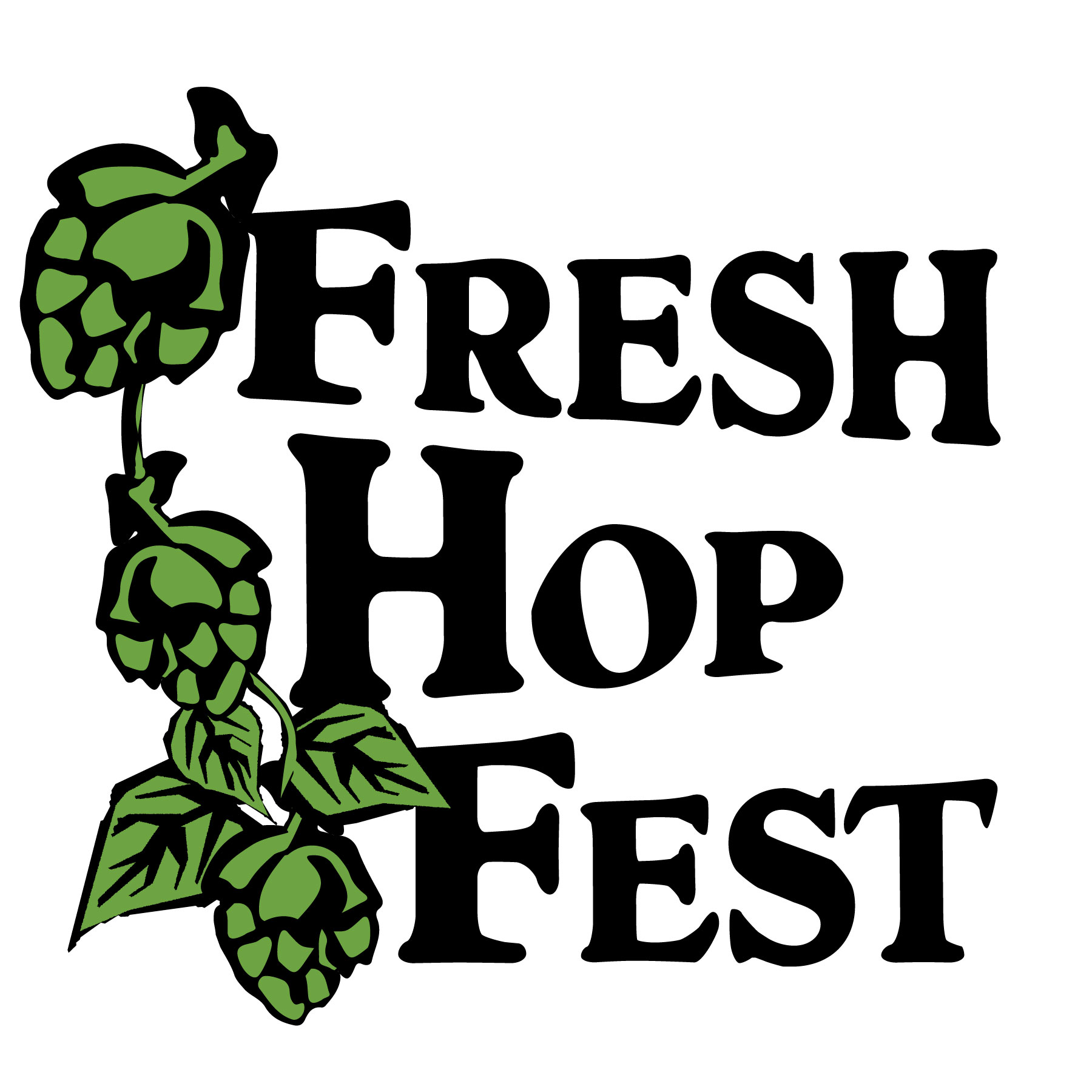 Fresh Hop Festival logo with a green hop vine
